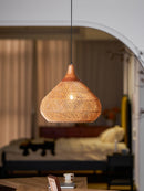 Organic Rattan Weave Pendant Light