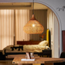 Organic Rattan Weave Pendant Light