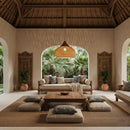 Organic Rattan Weave Pendant Light