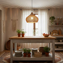Organic Rattan Weave Pendant Light