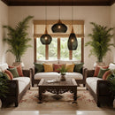 Organic Rattan Weave Pendant Light