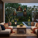 Organic Rattan Weave Pendant Light
