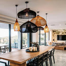 Organic Rattan Weave Pendant Light