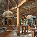 Organic Rattan Weave Pendant Light