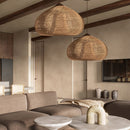 Organic Rattan Weave Pendant Light