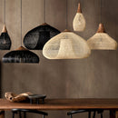 Organic Rattan Weave Pendant Light