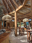 Organic Rattan Weave Pendant Light