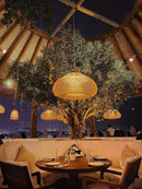 Organic Rattan Weave Pendant Light