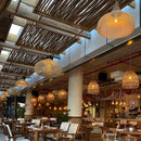 Organic Rattan Weave Pendant Light