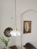 Vintage French Flower Pendant Light