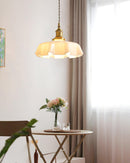 Vintage French Flower Pendant Light