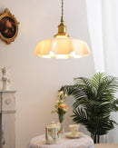 Vintage French Flower Pendant Light