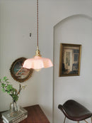 Vintage French Flower Pendant Light