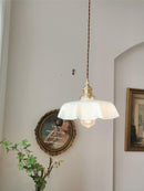 Vintage French Flower Pendant Light