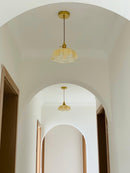Vintage French Flower Pendant Light