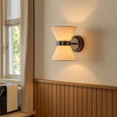 Amber Linen Hourglass Wall Light