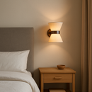 Amber Linen Hourglass Wall Light