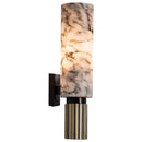 Alabaster Brass Wall Sconce