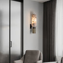 Alabaster Brass Wall Sconce