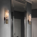 Alabaster Brass Wall Sconce
