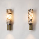 Alabaster Brass Wall Sconce