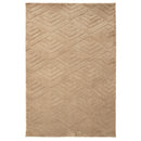 Patterned Brown Plush Area Rug