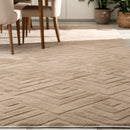 Patterned Brown Plush Area Rug