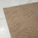 Patterned Brown Plush Area Rug