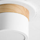 Wood Accent Drum Ceiling Light
