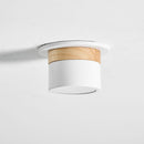 Wood Accent Drum Ceiling Light