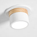 Wood Accent Drum Ceiling Light