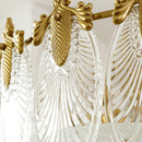 Lustre de teto de agrupamento de pétalas de vidro