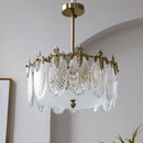 Lustre de teto de agrupamento de pétalas de vidro