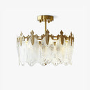 Lustre de teto de agrupamento de pétalas de vidro