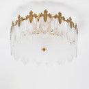 Lustre de teto de agrupamento de pétalas de vidro
