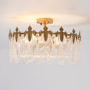 Lustre de teto de agrupamento de pétalas de vidro