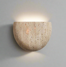Plaster Half Bowl Wall Light