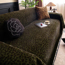Leopard Plush Sofa Cover