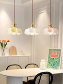 Vintage French Flower Pendant Light