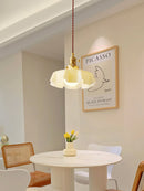 Vintage French Flower Pendant Light
