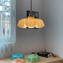 Vintage French Flower Pendant Light