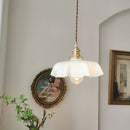 Vintage French Flower Pendant Light
