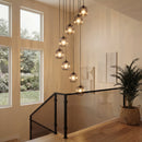 Ribbed Glass Cluster Pendant Light