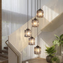Ribbed Glass Cluster Pendant Light