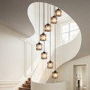 Ribbed Glass Cluster Pendant Light