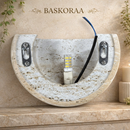 Plaster Half Bowl Wall Light