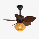 Faceted Woven Ceiling Fan Light
