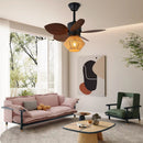 Faceted Woven Ceiling Fan Light