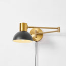 Metal Swing Arm Plug-In Wall Light