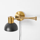 Metal Swing Arm Plug-In Wall Light